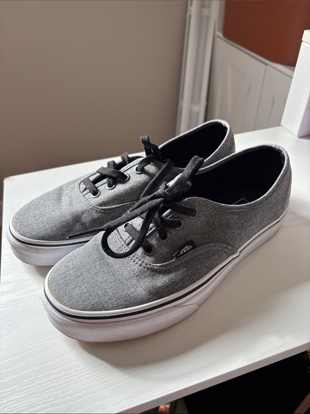 Vans Gray Canvas Low-Top Sneakers